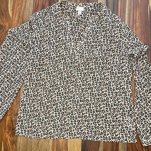 Cheetah print blouse